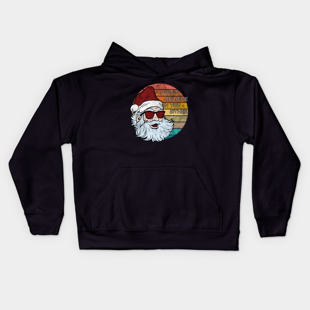 Bad Santa Kids Hoodie by valentinahramov